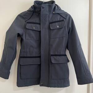 Water Resistant Tech Hooded Jacket Girls Size 10/12 Gorpcore Utility Outdoor.